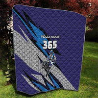 Custom Extreme Motocross Racing Quilt with Rider Graphic - Wonder Print Shop