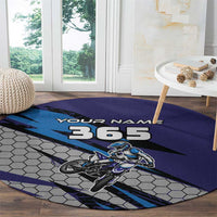 Custom Extreme Motocross Racing Round Carpet with Rider Graphic - Wonder Print Shop