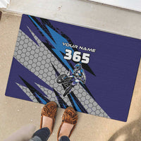 Custom Extreme Motocross Racing Rubber Doormat with Rider Graphic - Wonder Print Shop