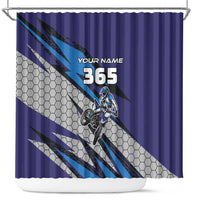 Custom Extreme Motocross Racing Shower Curtain with Rider Graphic - Wonder Print Shop