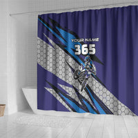 Custom Extreme Motocross Racing Shower Curtain with Rider Graphic - Wonder Print Shop