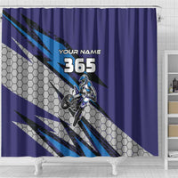 Custom Extreme Motocross Racing Shower Curtain with Rider Graphic - Wonder Print Shop