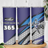 Custom Extreme Motocross Racing Skinny Tumbler with Rider Graphic - Wonder Print Shop
