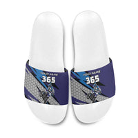 Custom Extreme Motocross Racing Slide Sandals with Rider Graphic - Wonder Print Shop