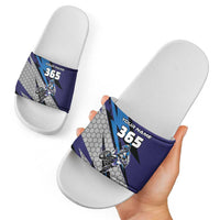 Custom Extreme Motocross Racing Slide Sandals with Rider Graphic - Wonder Print Shop