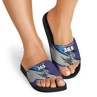 Custom Extreme Motocross Racing Slide Sandals with Rider Graphic - Wonder Print Shop