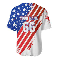 Custom Patriotic Motocross Baseball Jersey with American Flag - Wonder Print Shop