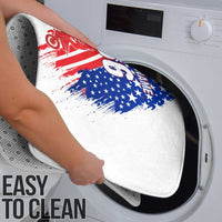 Custom Patriotic Motocross Bathroom Set with American Flag - Wonder Print Shop