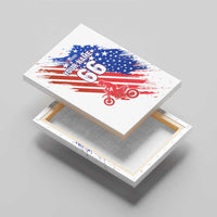 Custom Patriotic Motocross Canvas Wall Art with American Flag - Wonder Print Shop