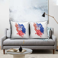 Custom Patriotic Motocross Pillow Cover with American Flag - Wonder Print Shop