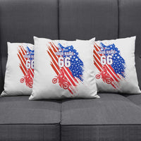 Custom Patriotic Motocross Pillow Cover with American Flag - Wonder Print Shop