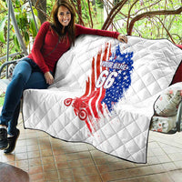 Custom Patriotic Motocross Quilt with American Flag - Wonder Print Shop
