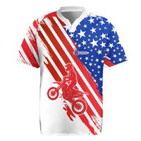 Custom Patriotic Motocross Rugby Jersey with American Flag - Wonder Print Shop