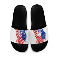 Custom Patriotic Motocross Slide Sandals with American Flag - Wonder Print Shop