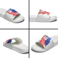 Custom Patriotic Motocross Slide Sandals with American Flag - Wonder Print Shop
