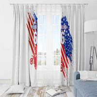Custom Patriotic Motocross Window Curtain with American Flag - Wonder Print Shop