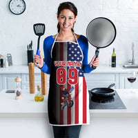 Custom Patriotic Eagle Motocross Apron with American Flag and Rider Design - Wonder Print Shop