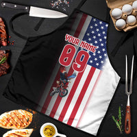 Custom Patriotic Eagle Motocross Apron with American Flag and Rider Design - Wonder Print Shop