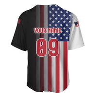 Custom Patriotic Eagle Motocross Baseball Jersey with American Flag and Rider Design - Wonder Print Shop