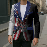Custom Patriotic Eagle Motocross Blazer with American Flag and Rider Design - Wonder Print Shop
