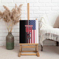 Custom Patriotic Eagle Motocross Canvas Wall Art with American Flag and Rider Design - Wonder Print Shop