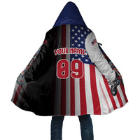 Custom Patriotic Eagle Motocross Cloak with American Flag and Rider Design - Wonder Print Shop