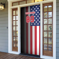 Custom Patriotic Eagle Motocross Door Cover with American Flag and Rider Design - Wonder Print Shop