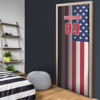 Custom Patriotic Eagle Motocross Door Cover with American Flag and Rider Design - Wonder Print Shop