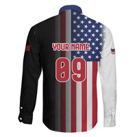 Custom Patriotic Eagle Motocross Family Matching Tank Maxi Dress and Hawaiian Shirt with American Flag and Rider Design - Wonder Print Shop