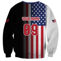 Custom Patriotic Eagle Motocross Sweatshirt with American Flag and Rider Design - Wonder Print Shop