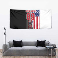 Custom Patriotic Eagle Motocross Tapestry with American Flag and Rider Design - Wonder Print Shop