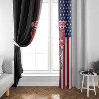 Custom Patriotic Eagle Motocross Window Curtain with American Flag and Rider Design - Wonder Print Shop