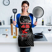 Custom Motocross Dirt Bike Apron with Red Rider and Honeycomb Grunge Design - Wonder Print Shop