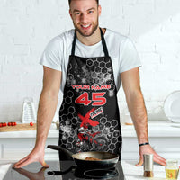 Custom Motocross Dirt Bike Apron with Red Rider and Honeycomb Grunge Design - Wonder Print Shop