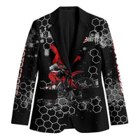 Custom Motocross Dirt Bike Blazer with Red Rider and Honeycomb Grunge Design - Wonder Print Shop
