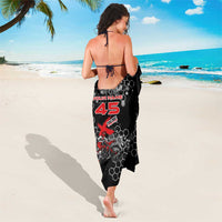 Custom Motocross Dirt Bike Sarong with Red Rider and Honeycomb Grunge Design - Wonder Print Shop