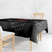 Custom Motocross Dirt Bike Tablecloth with Red Rider and Honeycomb Grunge Design - Wonder Print Shop