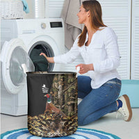 Pheasant Hunting Laundry Basket with Woodland Forest Scene and Autumn Foliage Pattern - Wonder Print Shop
