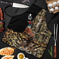 Pheasant Hunting Apron with Woodland Forest Scene and Autumn Foliage Pattern - Wonder Print Shop