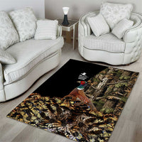 Pheasant Hunting Area Rug with Woodland Forest Scene and Autumn Foliage Pattern - Wonder Print Shop