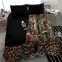 Pheasant Hunting Bedding Set with Woodland Forest Scene and Autumn Foliage Pattern - Wonder Print Shop