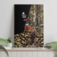 Pheasant Hunting Canvas Wall Art with Woodland Forest Scene and Autumn Foliage Pattern - Wonder Print Shop