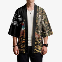 Custom Pheasant Hunting Kimono with Woodland Forest Scene and Autumn Foliage Pattern - Wonder Print Shop