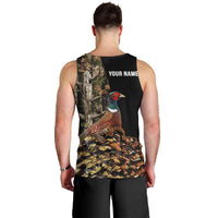 Custom Pheasant Hunting Men Tank Top with Woodland Forest Scene and Autumn Foliage Pattern - Wonder Print Shop