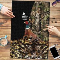Pheasant Hunting Puzzle with Woodland Forest Scene and Autumn Foliage Pattern - Wonder Print Shop