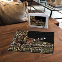 Pheasant Hunting Puzzle with Woodland Forest Scene and Autumn Foliage Pattern - Wonder Print Shop