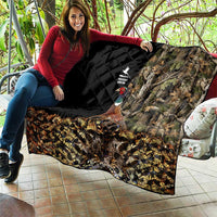 Pheasant Hunting Quilt with Woodland Forest Scene and Autumn Foliage Pattern - Wonder Print Shop