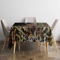 Pheasant Hunting Tablecloth with Woodland Forest Scene and Autumn Foliage Pattern - Wonder Print Shop