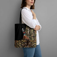 Pheasant Hunting Tote Bag with Woodland Forest Scene and Autumn Foliage Pattern - Wonder Print Shop