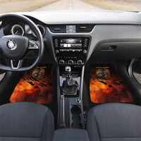 Custom Fiery Dragon Bowling Car Mats with Flaming Ball and Hexagon Flame Pattern - Wonder Print Shop